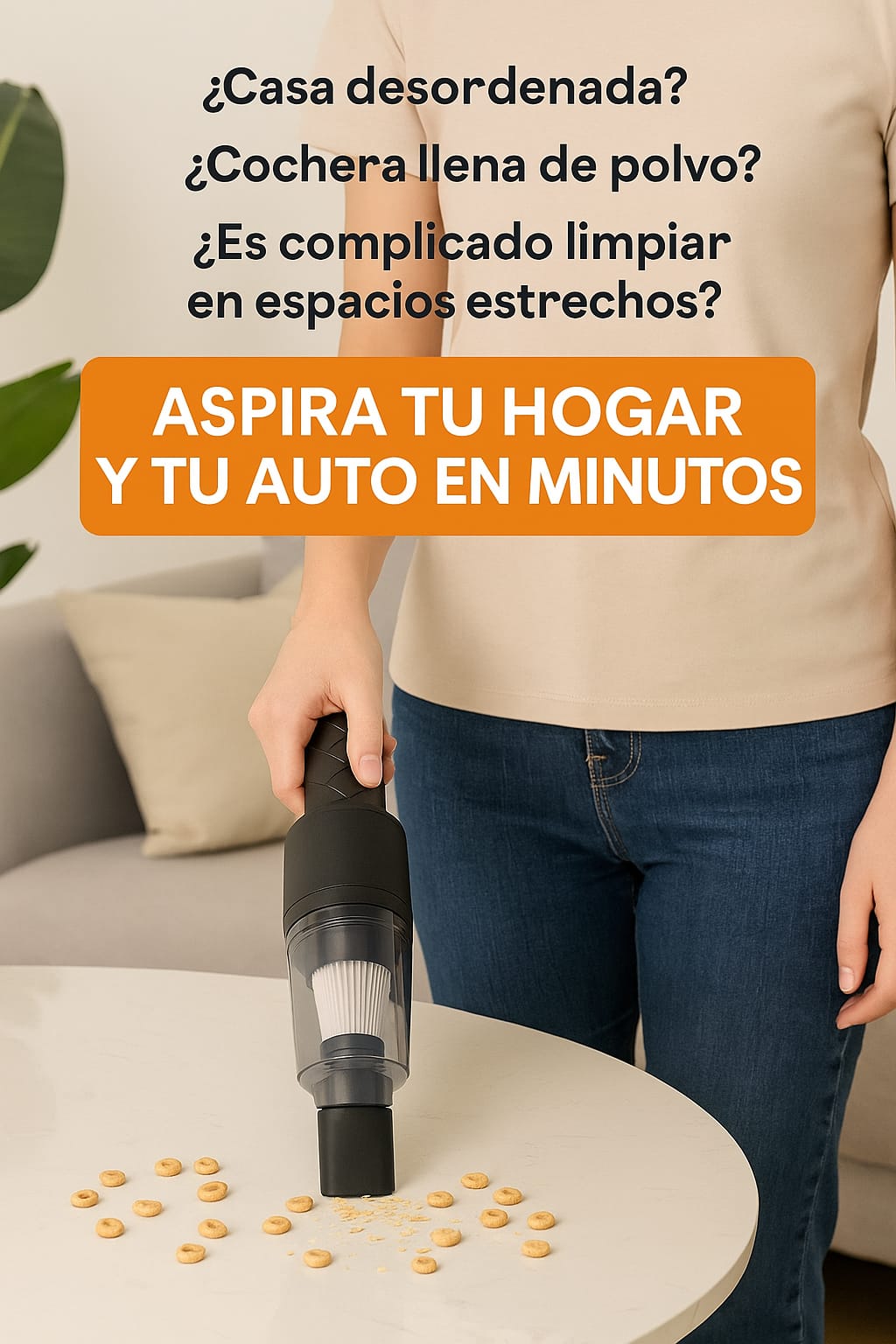 La mini aspiradora que limpia tu carro y tu hogar en segundos!